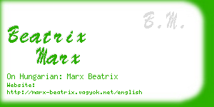 beatrix marx business card